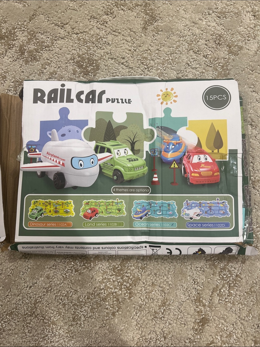 NEW Railcar Puzzle Kids Toy Set - Multicolor